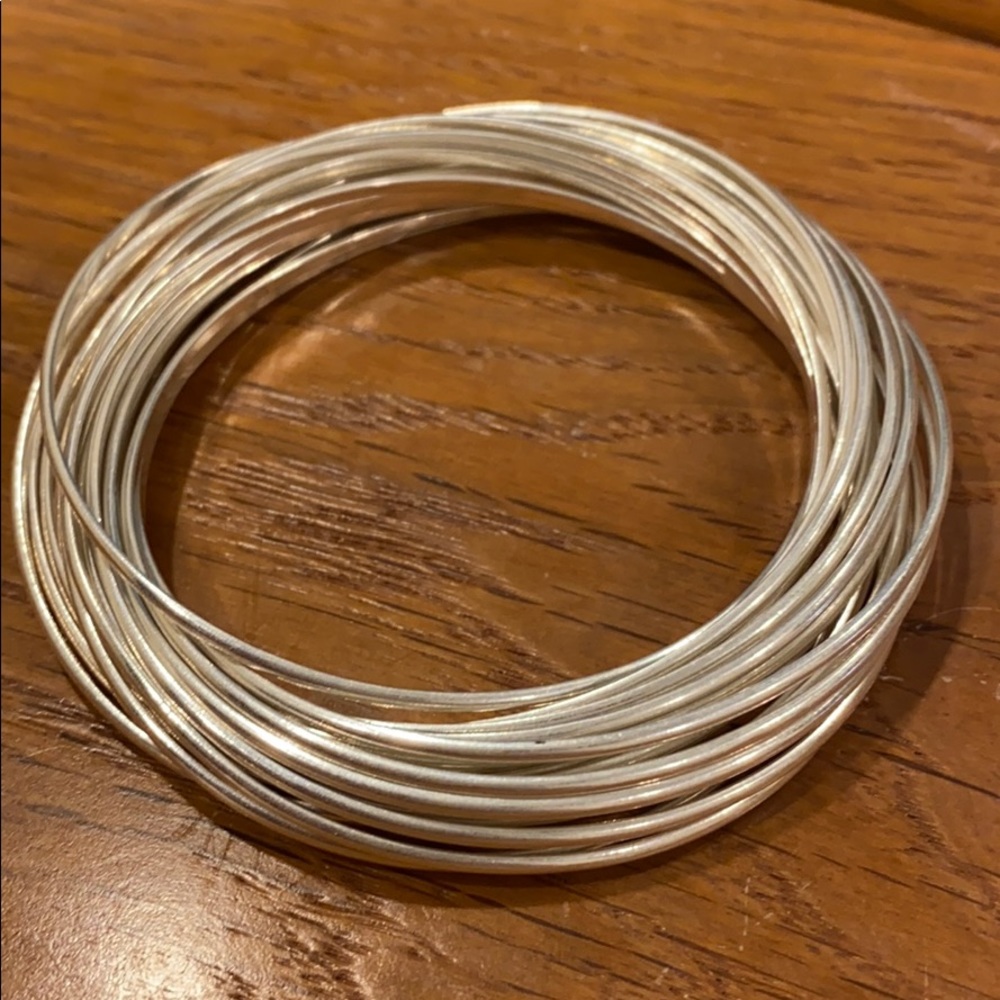Silpada 21 Interlocking Bangle Sterling Bracelet